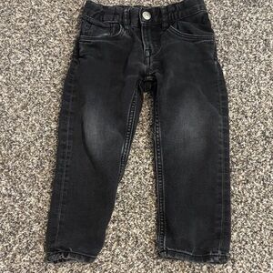 Kids Black Denim Jogger Jeans